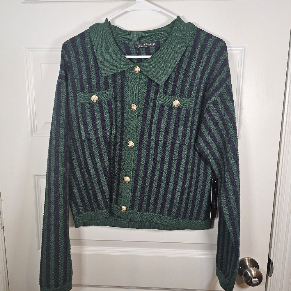 Emerson Lang Classy Luxury Quality Cardigan Sweater Button Up